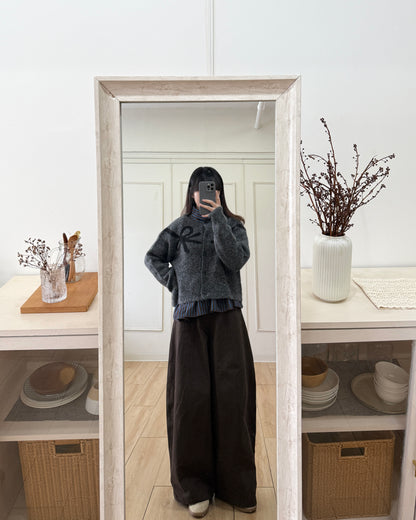 不對稱條紋高領top