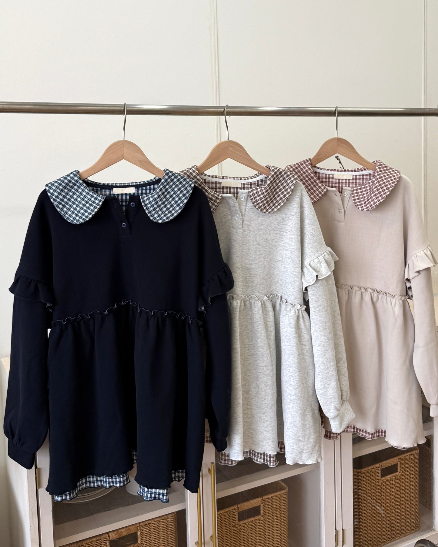 Dolly check sweatshirt🫜