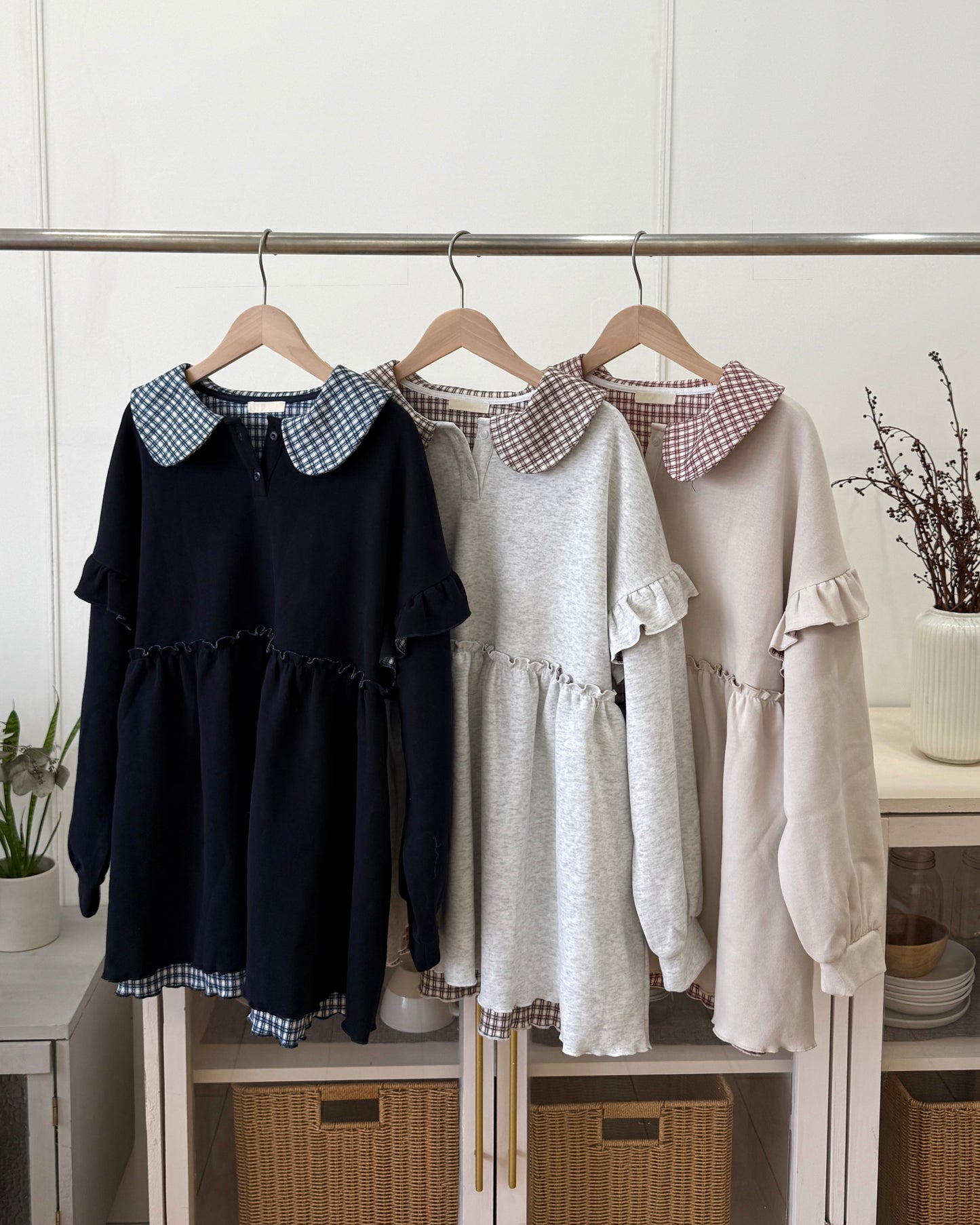 Dolly check sweatshirt🫜