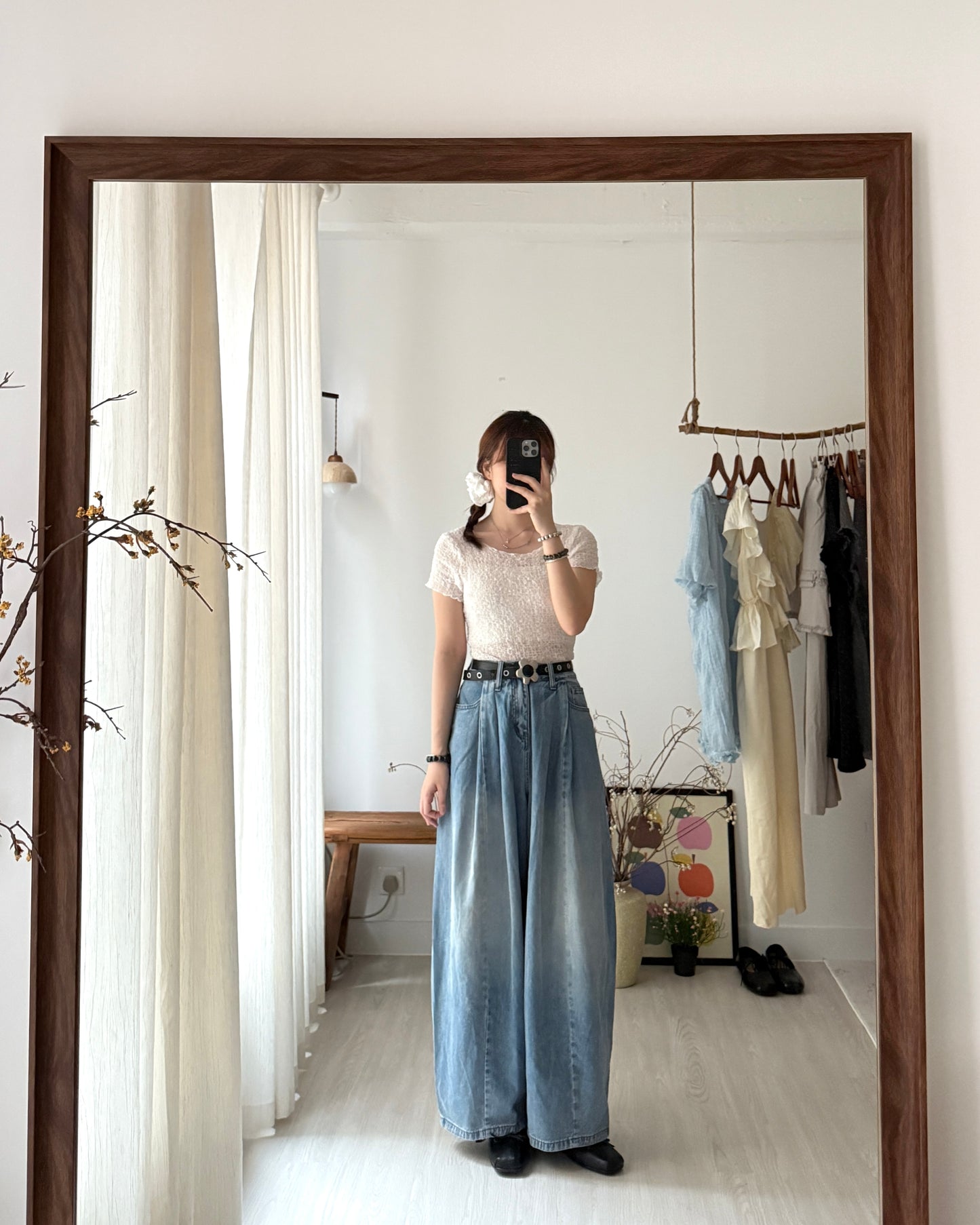 玻璃感皺皺tee