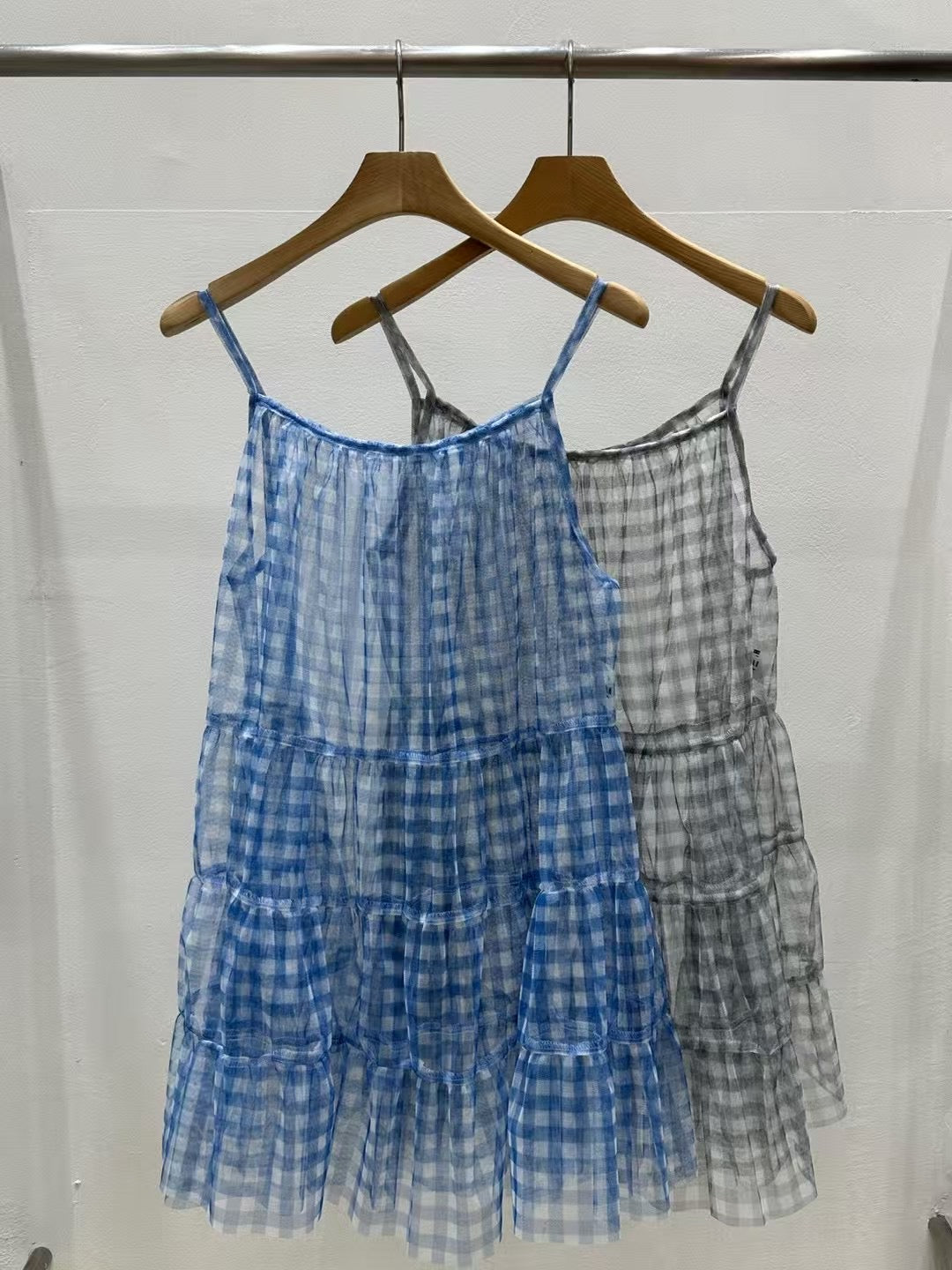 透紗格仔吊帶layer