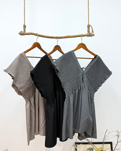 Butterfly shirring top εїз