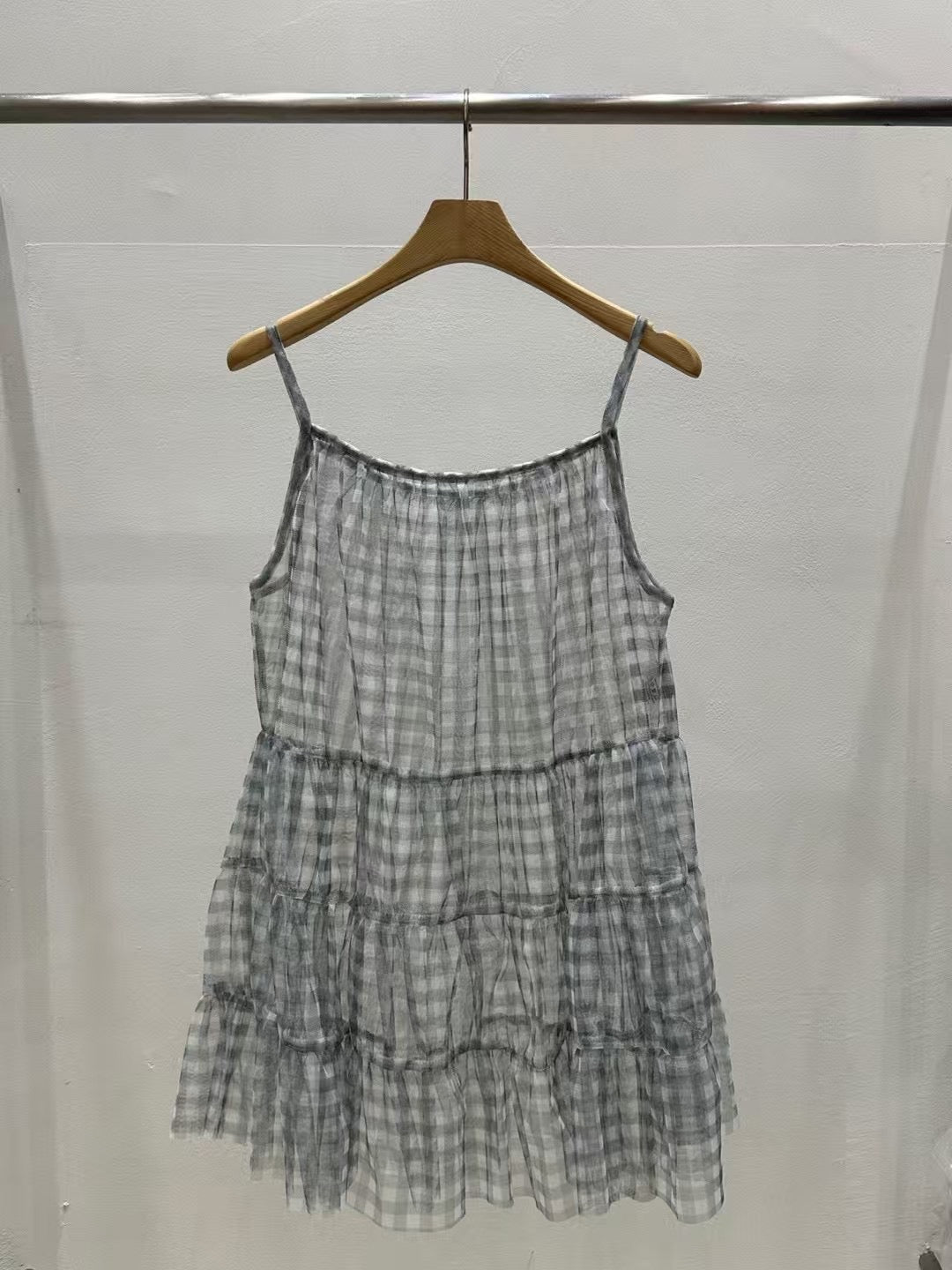 透紗格仔吊帶layer