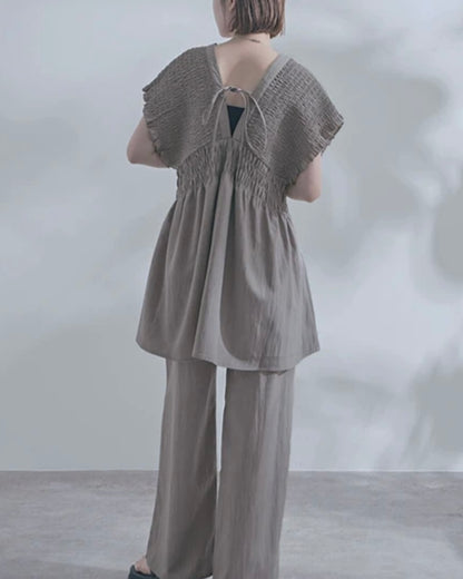 Butterfly shirring top εїз