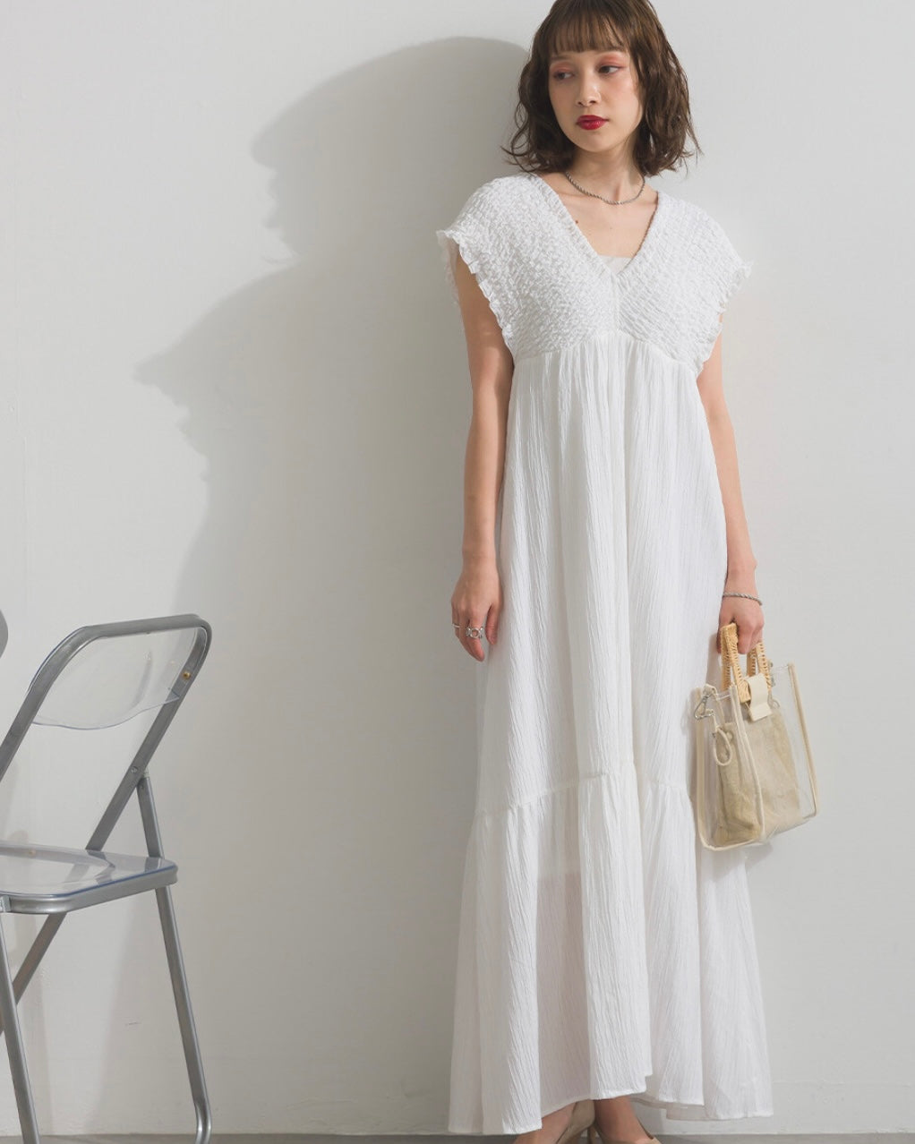 Mina shirring dress