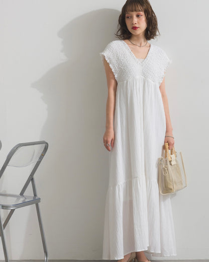 Mina shirring dress