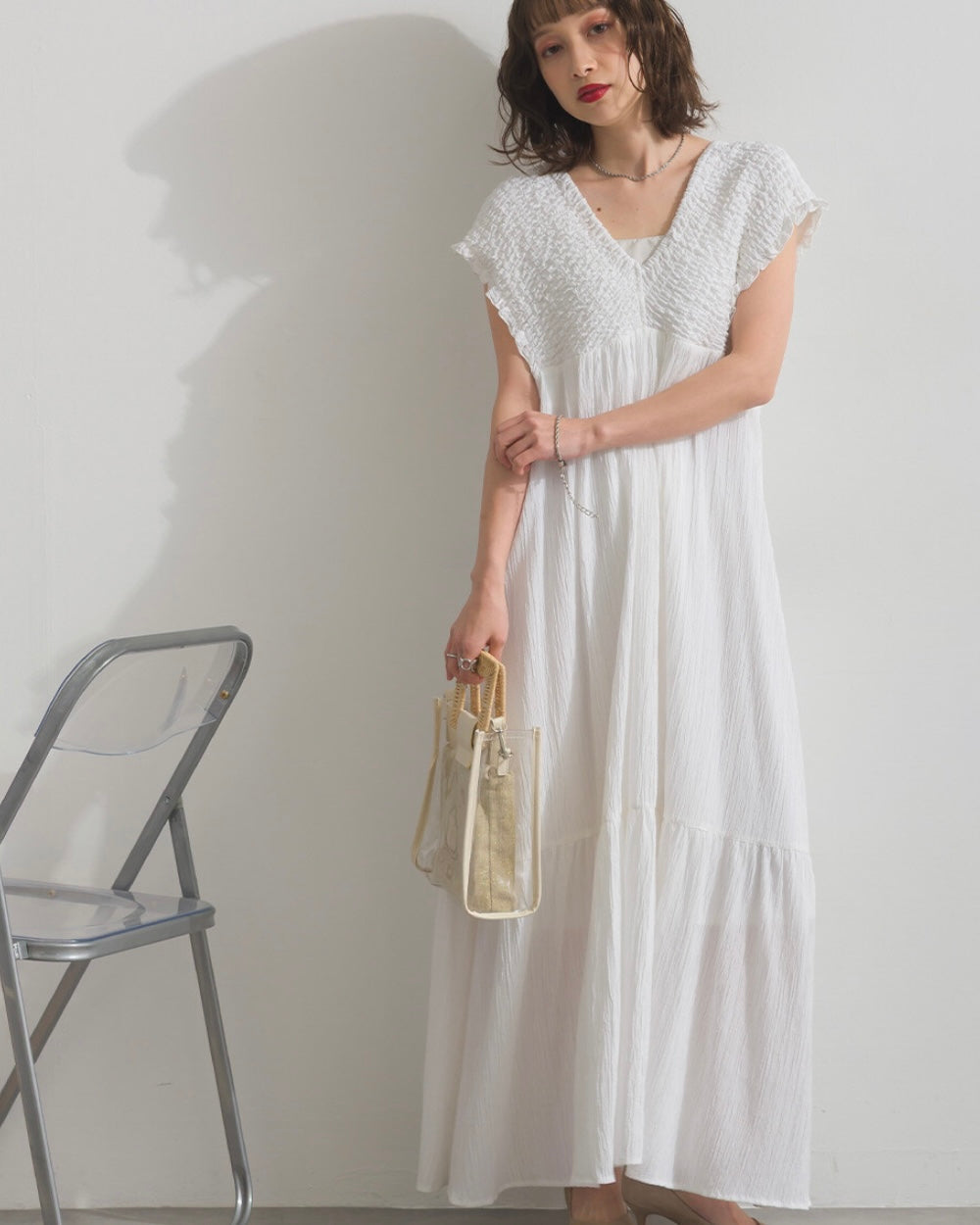 Mina shirring dress