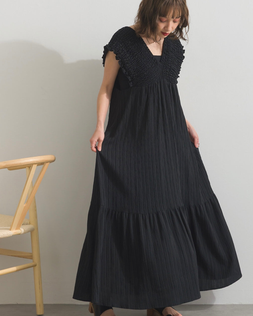 Mina shirring dress