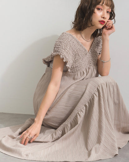 Mina shirring dress