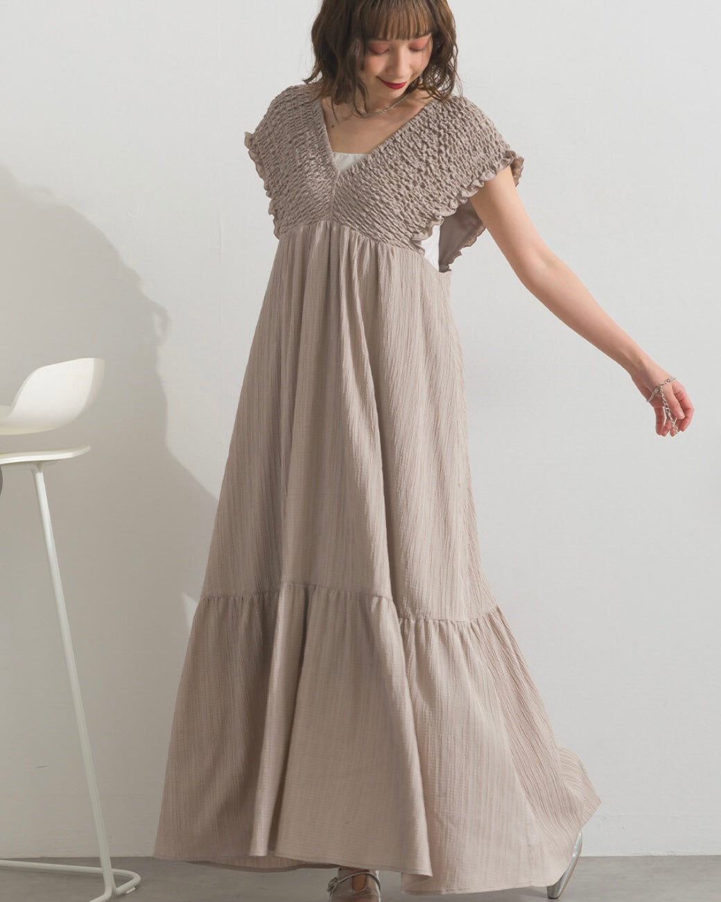 Mina shirring dress
