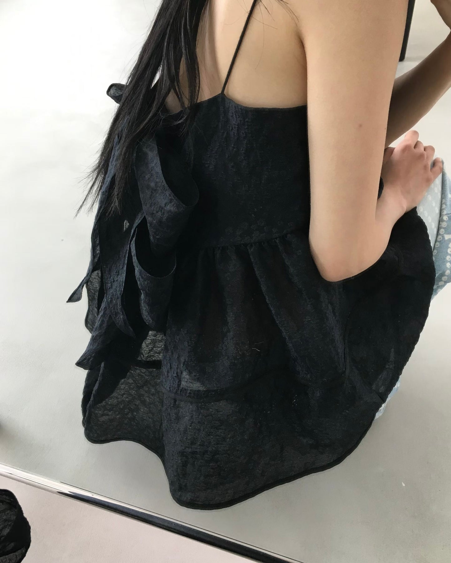 Double ribbon camisole