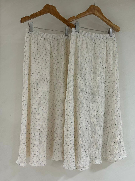 floral waffle mermaid skirt