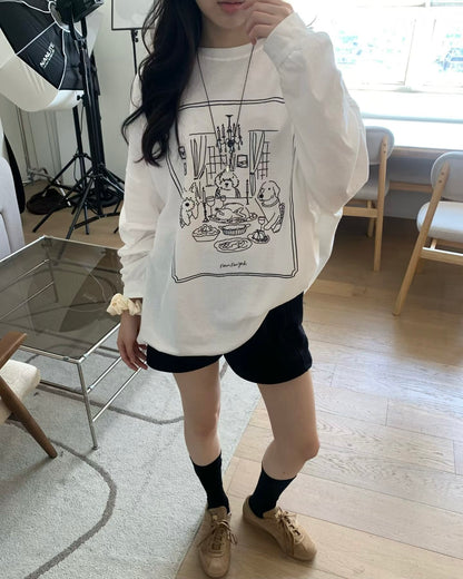 Doggies oversized tee(薄款)