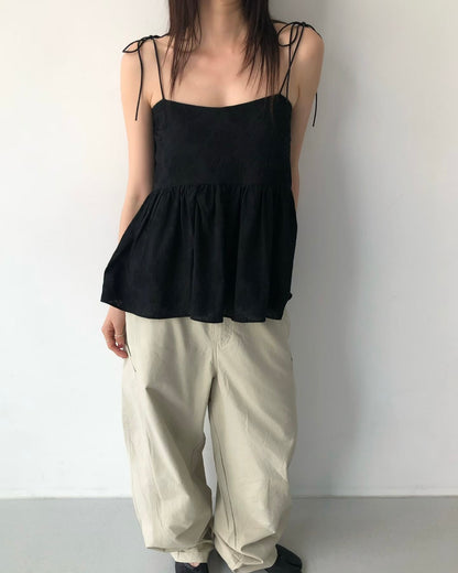 暗花綁帶吊帶