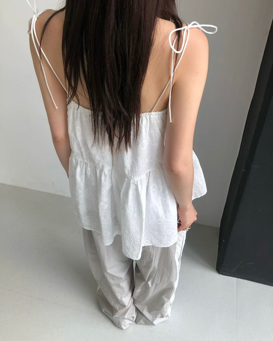 暗花綁帶吊帶