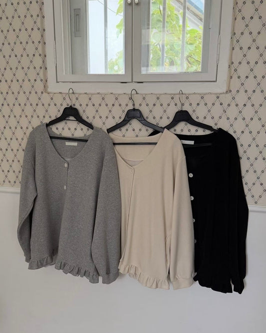 Tofu button cardigan