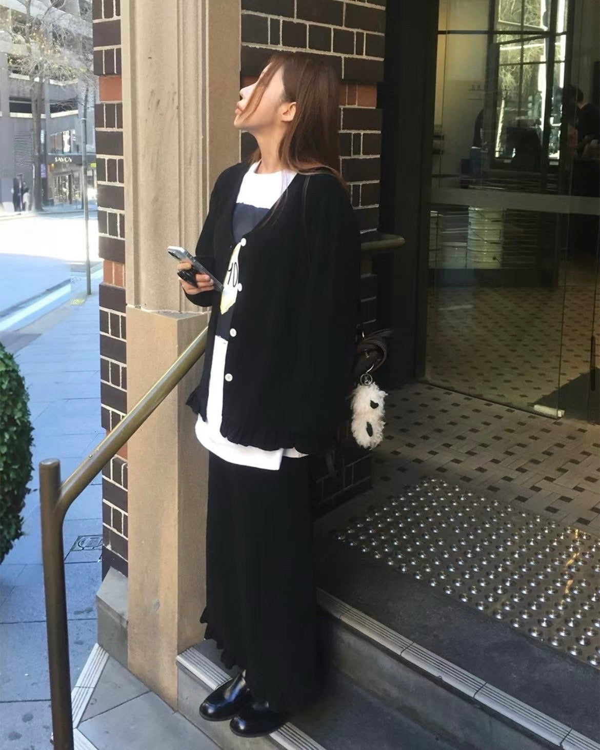 Tofu button cardigan