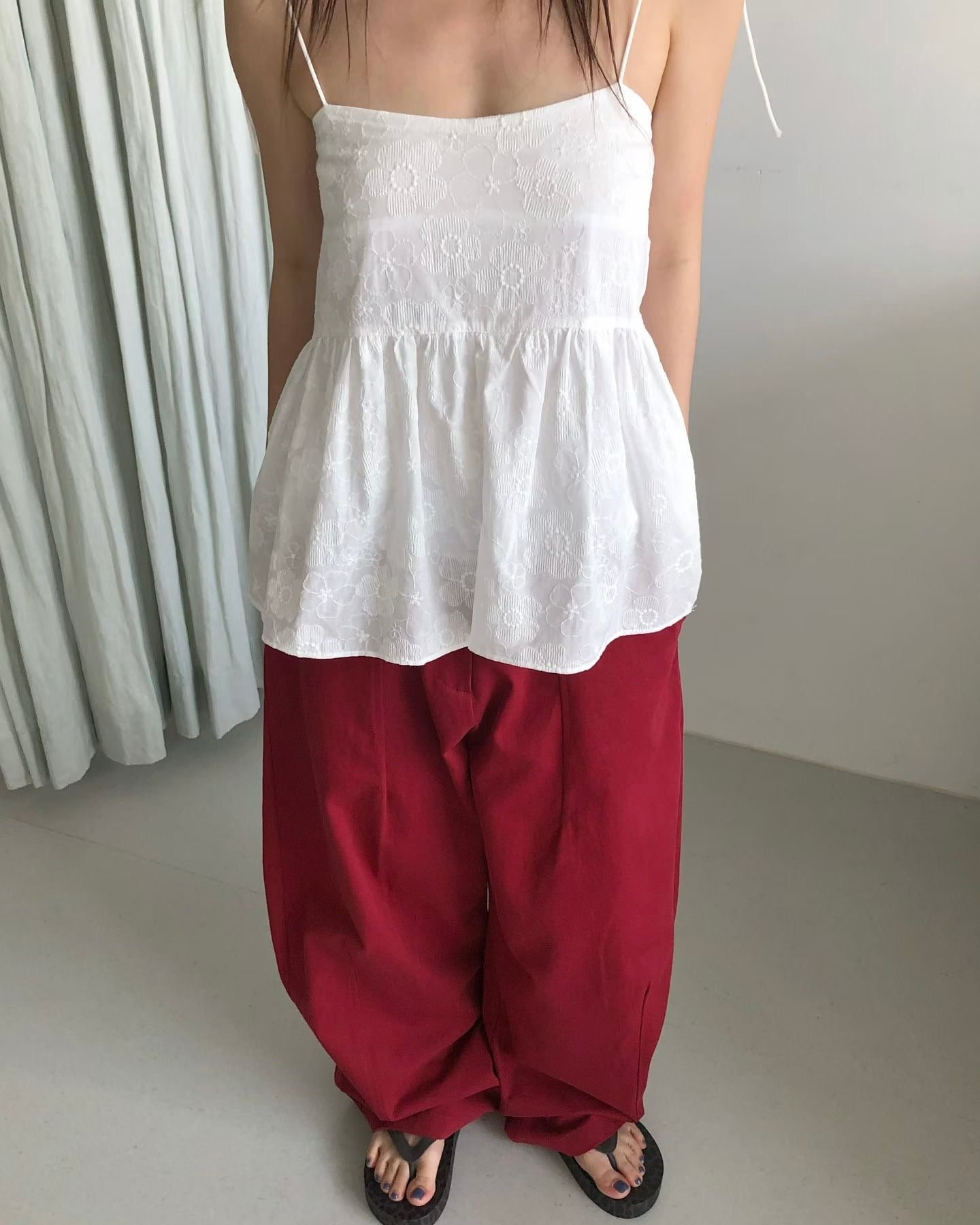暗花綁帶吊帶