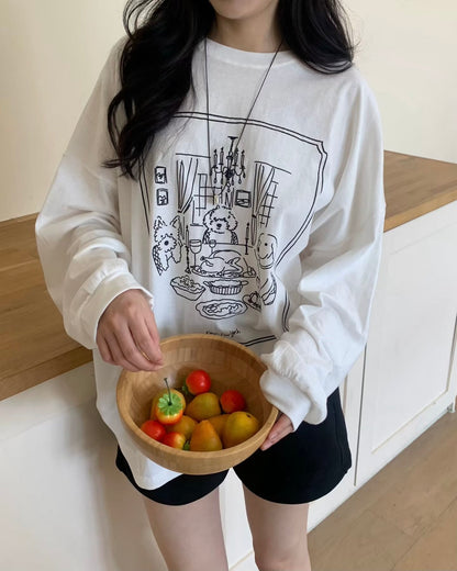 Doggies oversized tee(薄款)