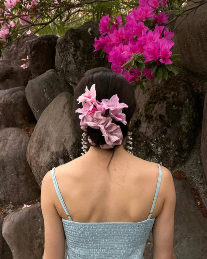 Bean sprout scrunchie🌱