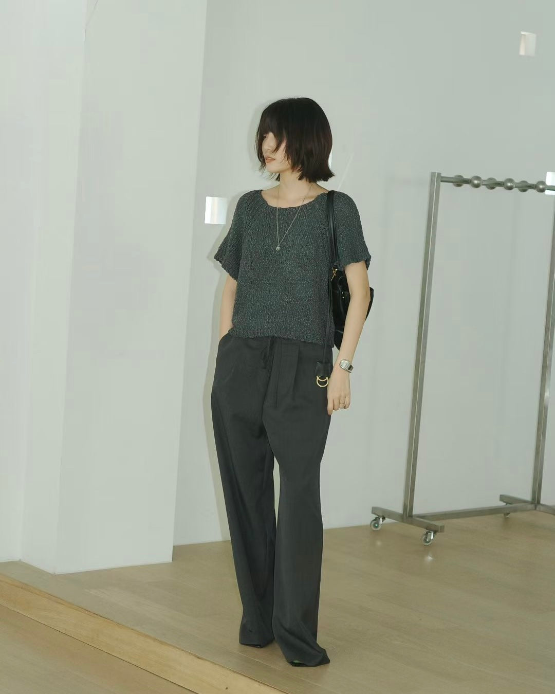 Circle knit top