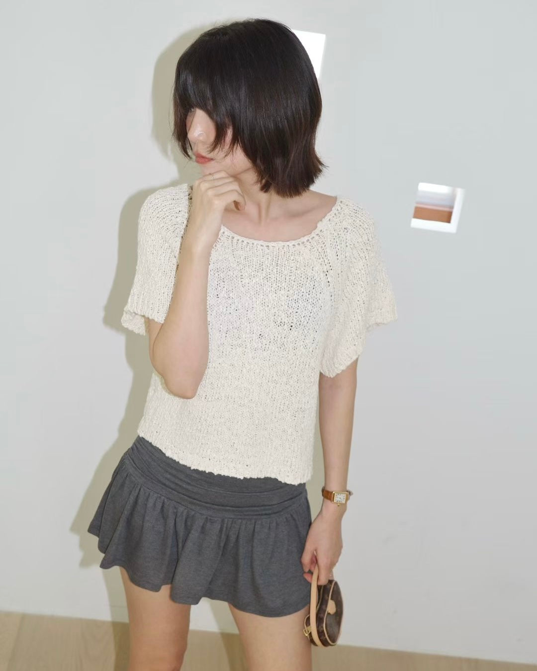 Circle knit top