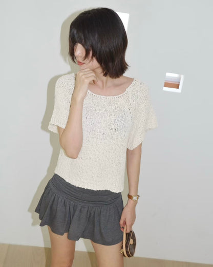 Circle knit top