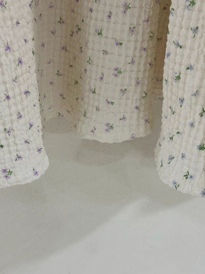 floral waffle mermaid skirt